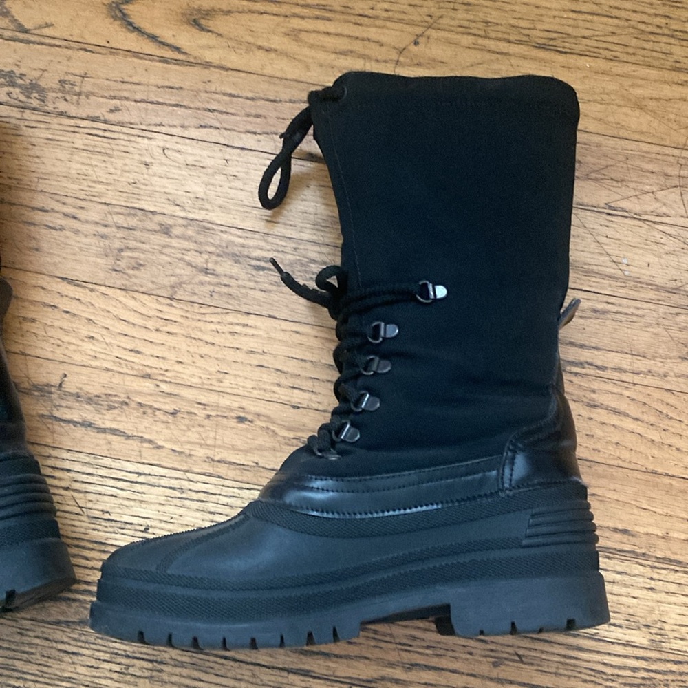 Rare Gucci Vintage Black Snow Boots Lace-up Size 37 - Picture 12 of 12